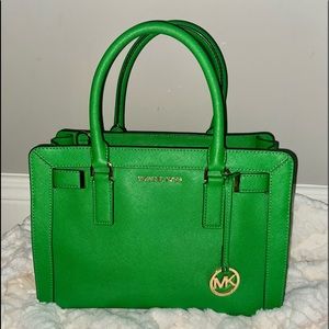 Michael Kors Dillon Satchel Palm Green